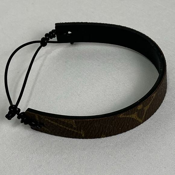 Louis Vuitton Monogram Canvas Slide Leather Bracelet - Picture 4 of 6
